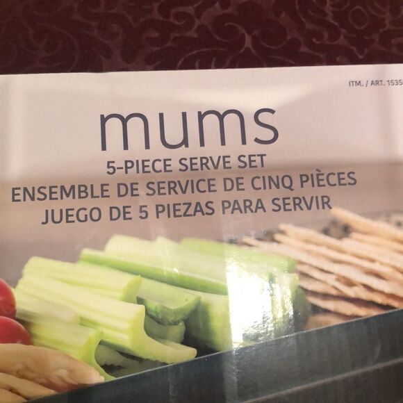 Baum Mums 5-Piece Stoneware Serve Set - Picture 3 of 3